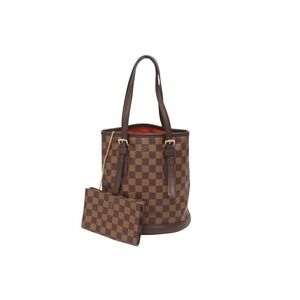 LOUIS VUITTON Damier Ebene Brown Mare shoulder bag pouch brown logo